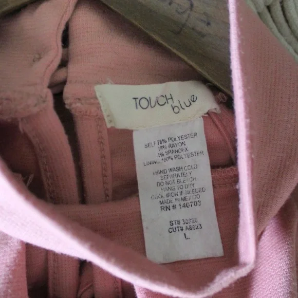 Touch Blue Nude Blush Pink Halter Top Large Preowned - Picture 6 of 6